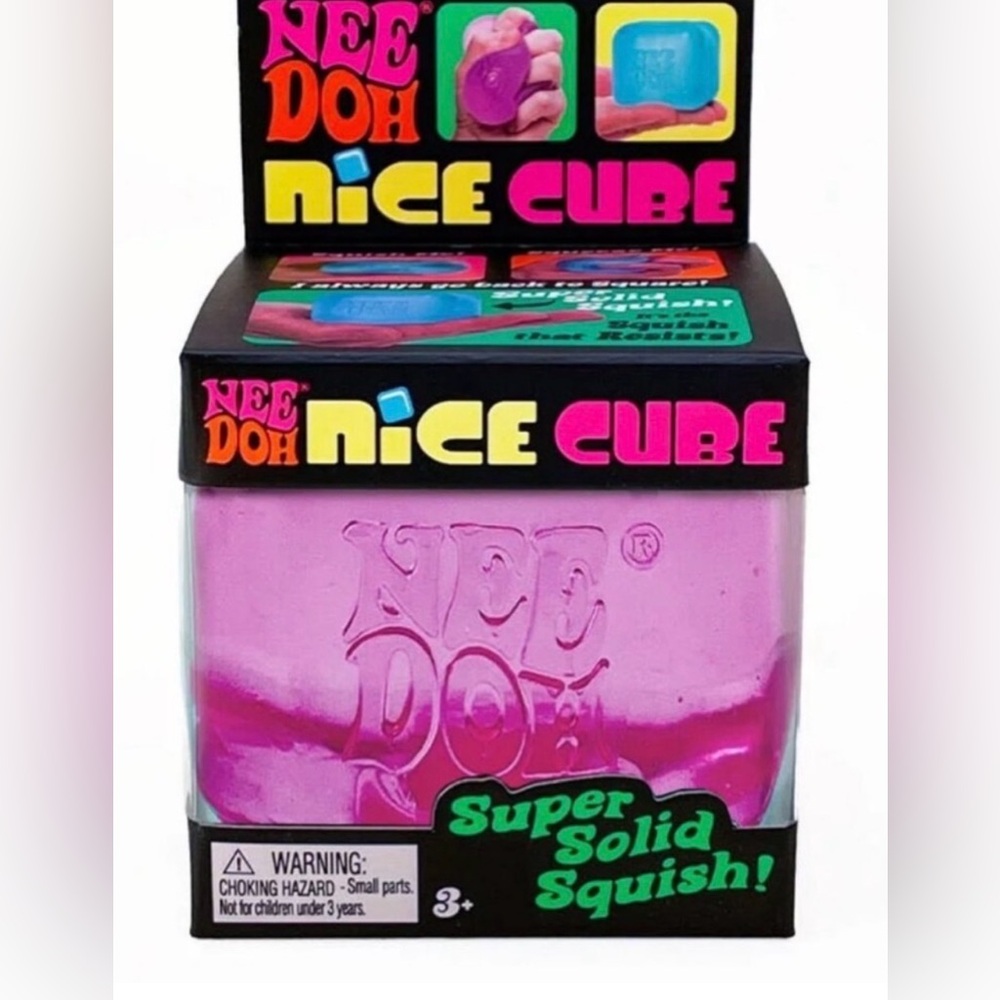 🐣 NeeDoh Nice Cube Super Solid Squish - Pink - same day 🚀